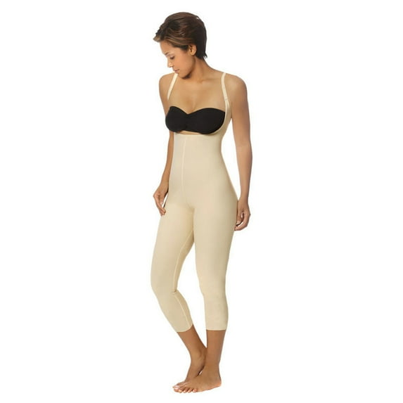 Marena SFBHM2 Recovery Mid-Calf Length Zipperless Girdle Step 2 - Post Surgical Support with High Back - Large - Beige