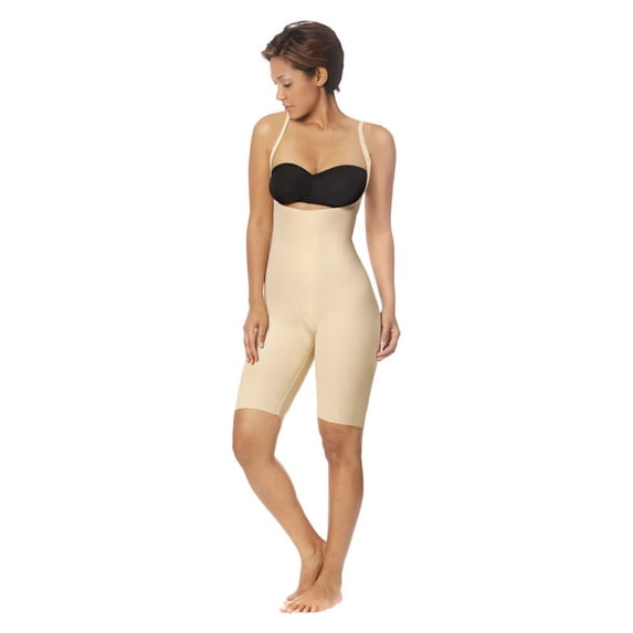 Marena SFBHS2 Recovery Thigh Length Pull-On Girdle Step 2 - Compression Shapewear for Women Post Surgery - 2XL - Beige