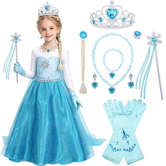 princess dresses for girls Colorful Light Up Princess Dress Set for Girls Halloween Party Birthday & Dress Up, 5-6Y
