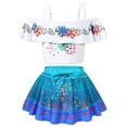thumbnail image 1 of Marendyee Girls 2 Pieces Swimsuit Mirabel Bikini Short-Sleeve Swim Dress Tankini Magic Family Adventure Swimwear 5-6 Years, 1 of 14
