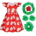 thumbnail image 1 of Marendyee Hawaiian Red Leaf Dress Summer Dress Halloween Christmas Costumes Cosplay Birthday, 1 of 17
