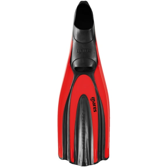 Mares Avanti Superchannel Full Foot Dive Fins (Mens 8-9 / Womens 9-10, Red)