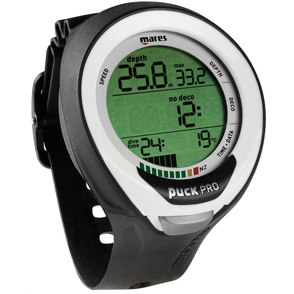 Mares Puck Pro+ Wrist Dive Computer - Black/White