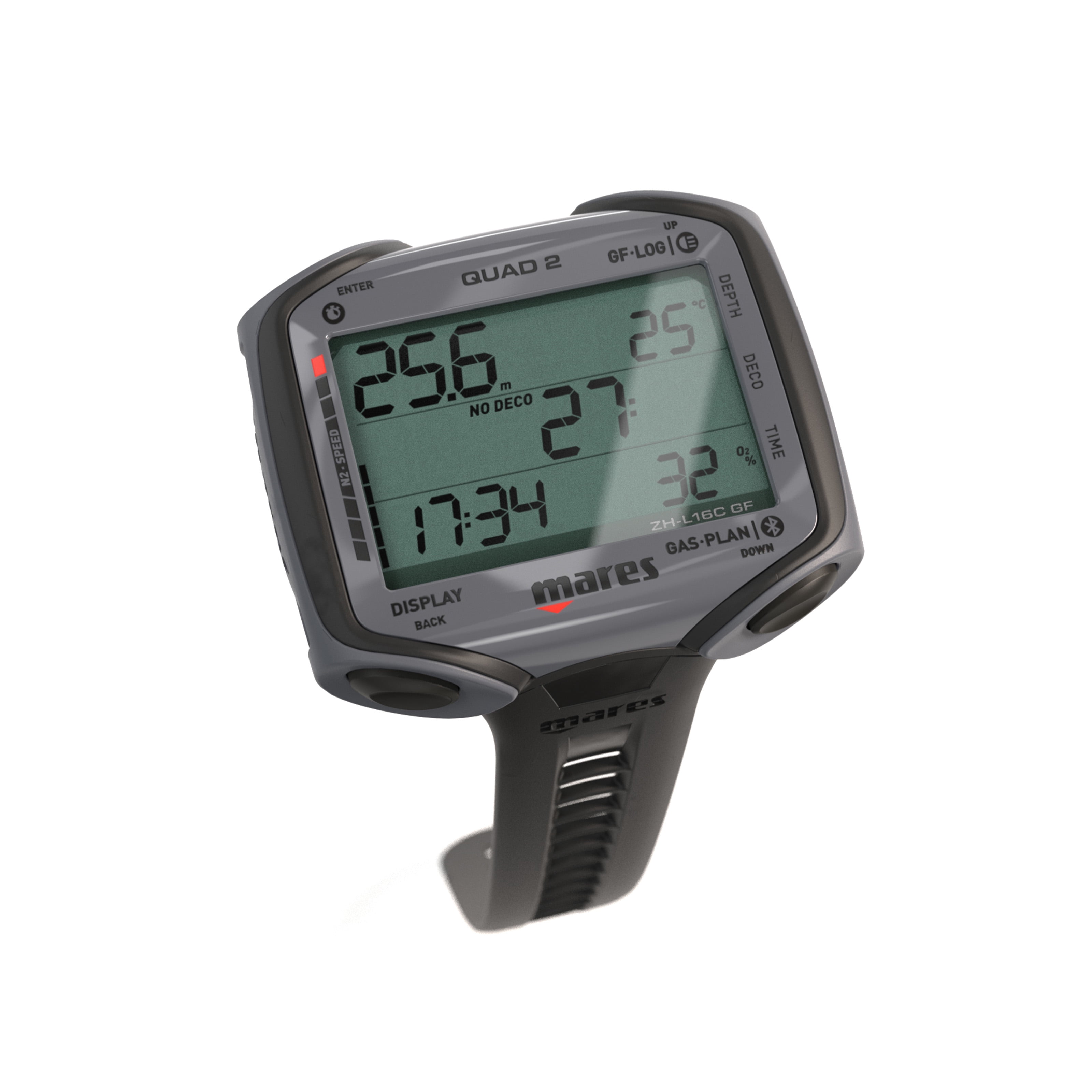 Mares QUAD 2 Wrist Dive Computer - Black Antracite