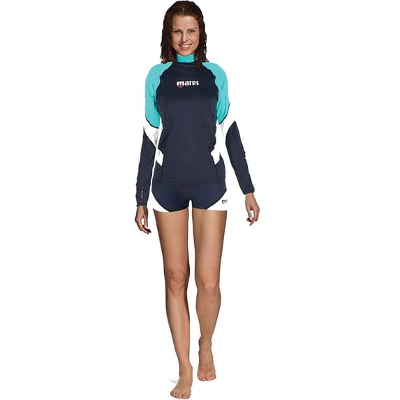 Mares She Dives Long-Sleeve Rash Guard - Women's - Aqua - Medium