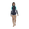 thumbnail image 1 of Mares She Dives Long-Sleeve Rash Guard - Women's - Aqua - XLarge, 1 of 1
