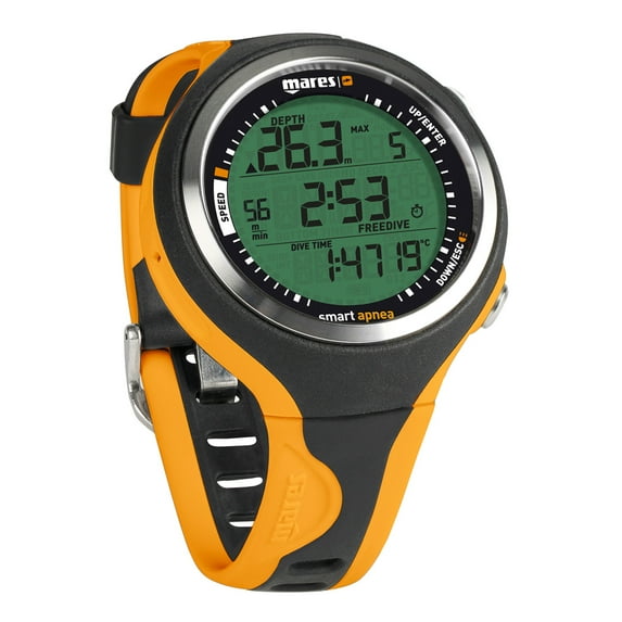 Mares Smart Apnea Dive Computer - Black/Orange