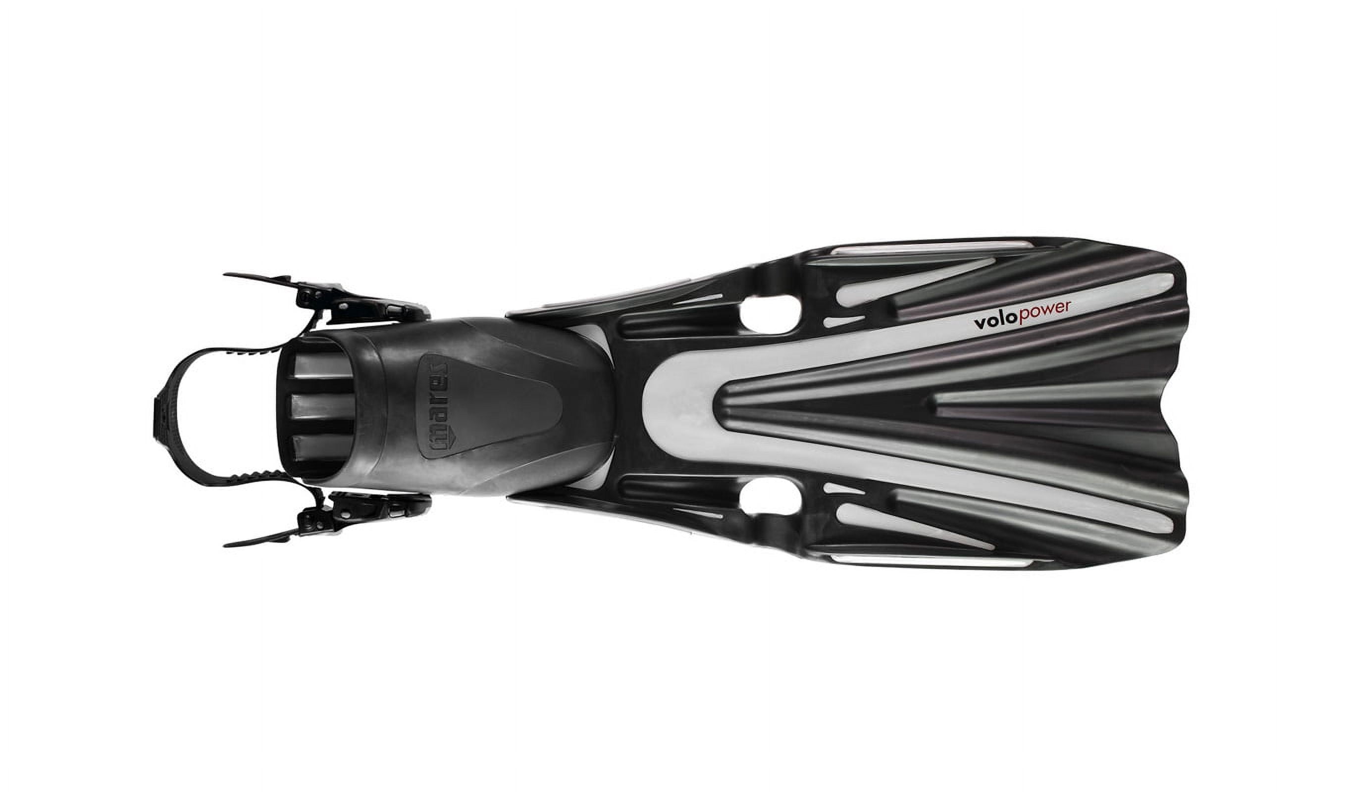 HEAD Mares Volo One Adjustable Snorkeling Fins - Black, Small, With OPB Hinge Tech & Channel-Thrust