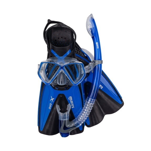 Mares X-One Pirate Diving Set - Blue / SMALL