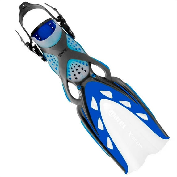 Mares X-Stream Open heel Scuba Diving and Snorkeling Fins - X-Large - Blue