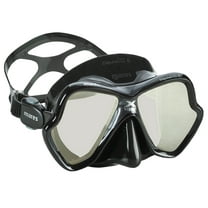"Mares X-Vision Ultra LiquidSkin Skirt Dive Mask, Black Silver Mirrored Lens"