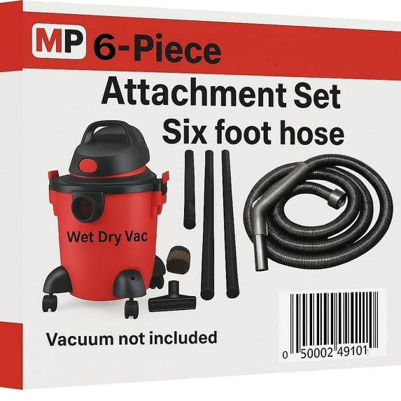 Maresh Products Compatible Replacement for Shop Vac and Rigdit Style Vacuum Cleaners Commercial Grade Hose with Tool Set, Has 2 1/4" Machine End Coupling and Uses the Standard 1 1/4" Hose Attachments
