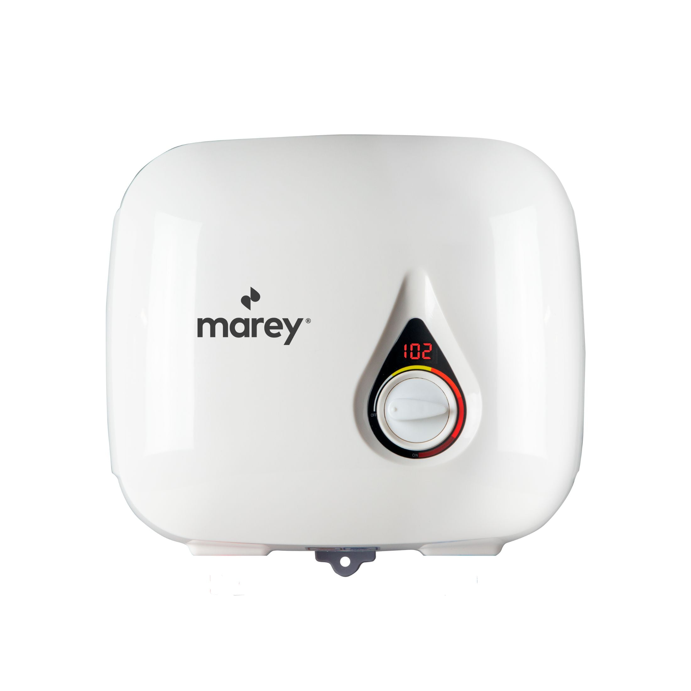 Marey White 220V Electric Tankless Water Heater with Digital Display
