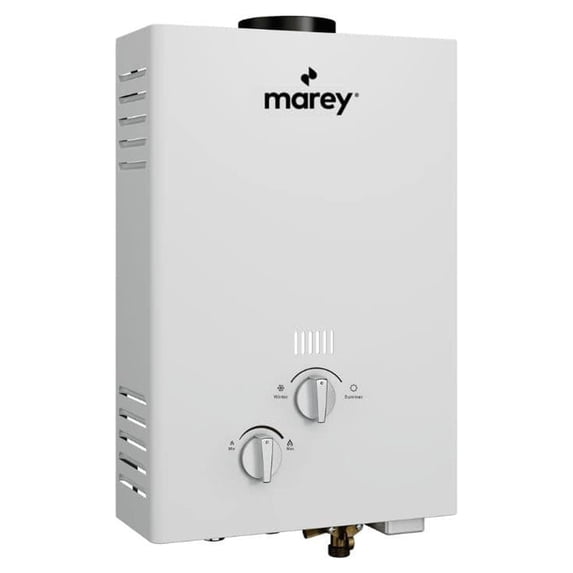 Marey GA10FNG 2.64 GPM, 68240 BTUs Natural Gas Flow activated Tankless Water Heater