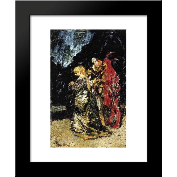 Margaree, Faust and Mephisto 20x24 Framed Art Print by Monticelli, Adolphe Thomas