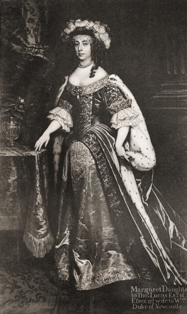 Margaret Cavendish nee Lucas Duchess of Newcastle-upon-Tyne 1623 Canvas Art - Ken Welsh Design Pics (10 x 18)