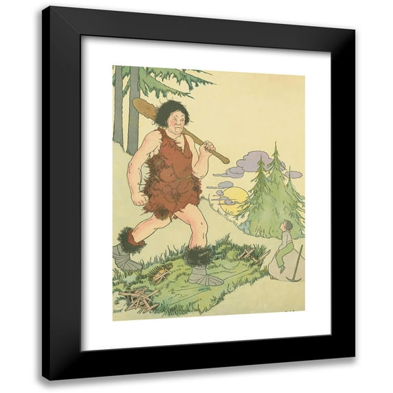 Margaret Evans Price 19x24 Black Modern Framed Museum Art Print Titled - Jack and the Giant Cormoran. (1921)