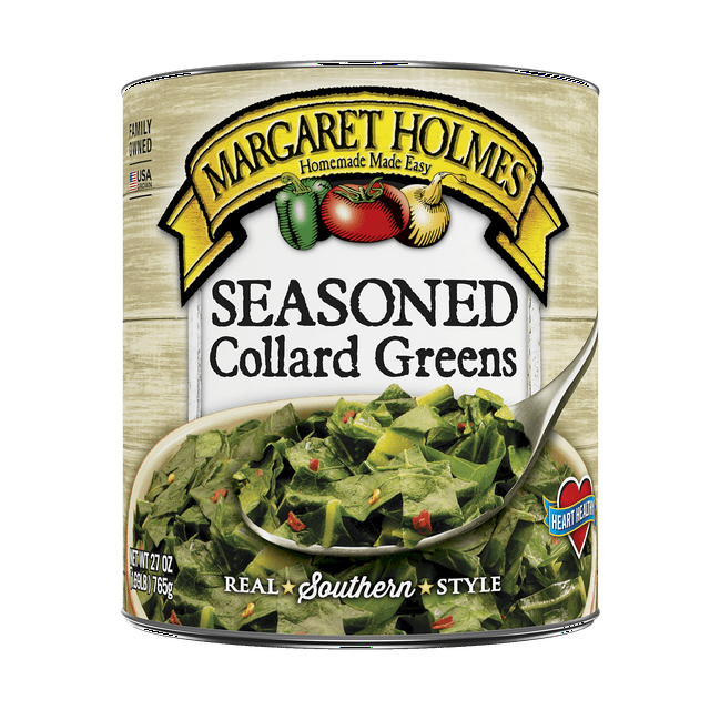 Margaret Holmes Canned Seasoned Collard Greens, 27 oz (Pack of 8