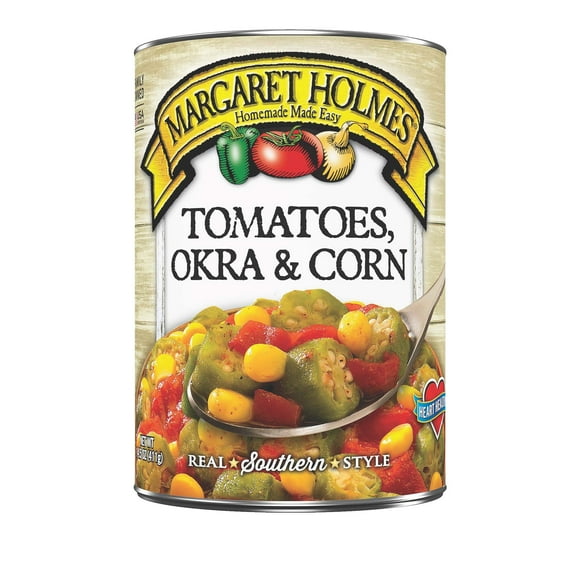 Margaret Holmes Canned Tomatoes, Okra and Corn, 14.5 oz (Pack of 6)