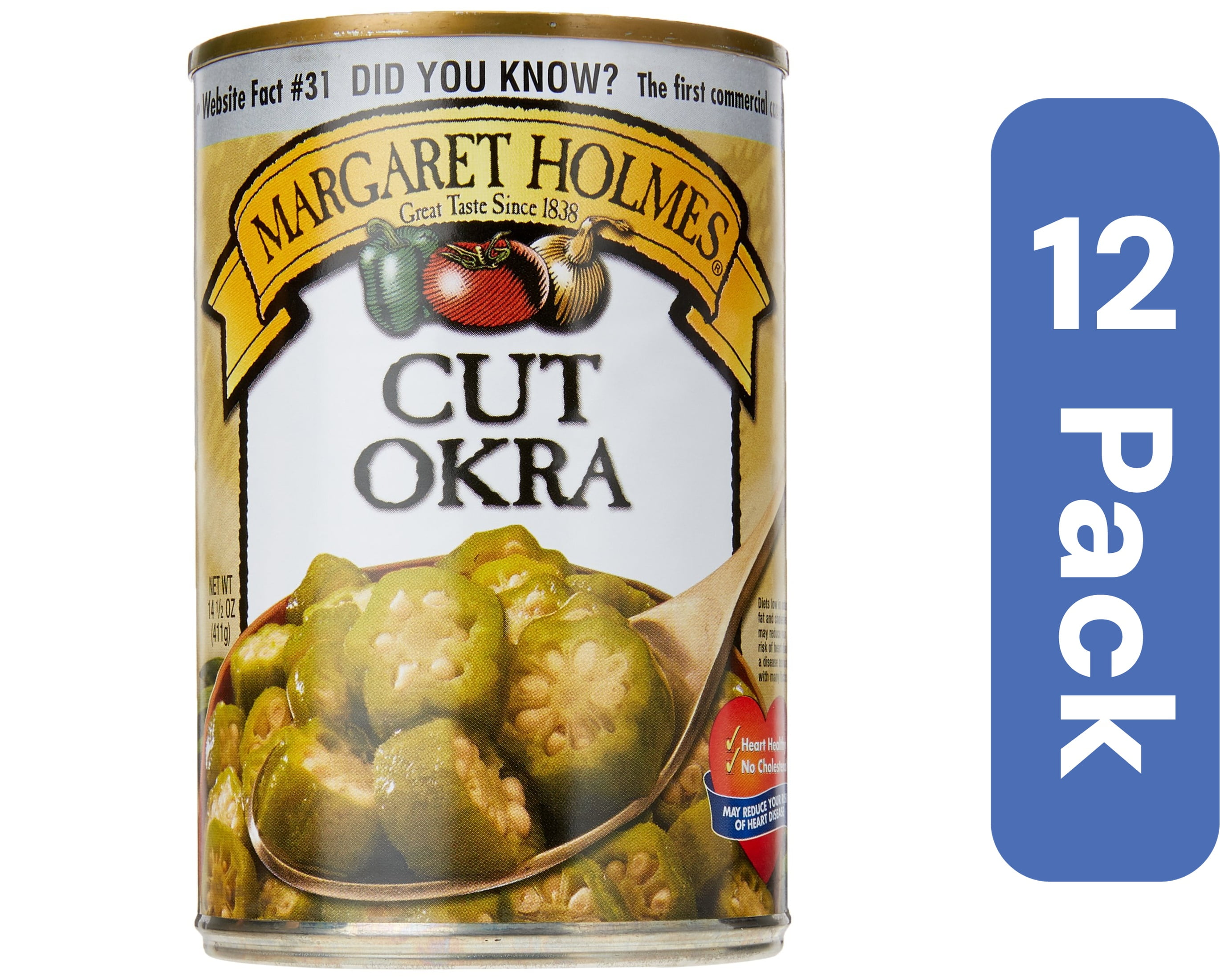 Margaret Holmes Cut Okra 14.5 oz (Pack Of 12)