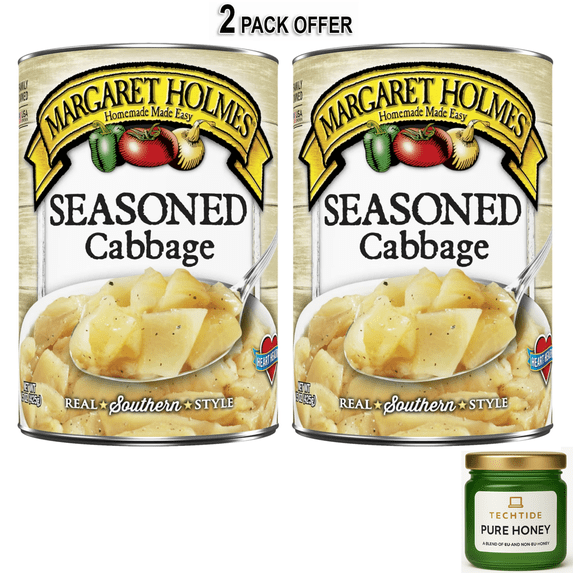 Margaret Holmes Seasoned Cabbage, Canned Vegetables, 15 oz Can