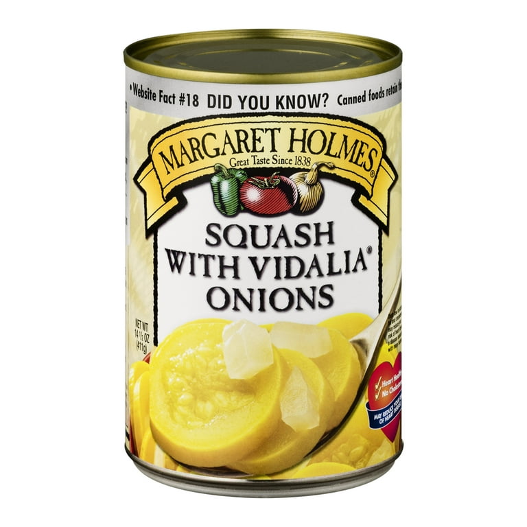 Margaret Holmes Canned Squash, Vidalia Onions, Heat-N-Serve, 14.5