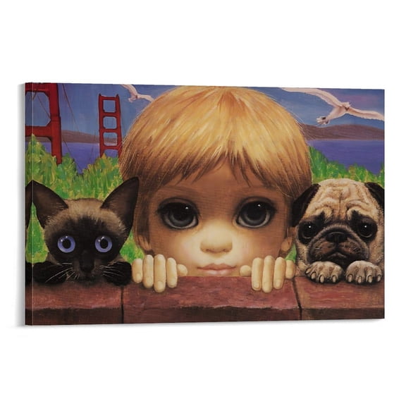 Margaret Keane Big Eyes Poster (5) Picture Print Wall Art Poster Painting Canvas Posters Artworks Gift Room Aesthetic 12x18inch(30x45cm)