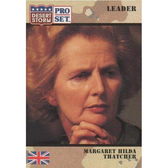 Margaret Thatcher 1991 Pro Set Desert Storm card