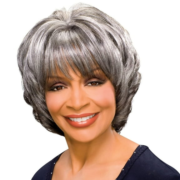 Margaret Wig Color 4 Med Dark Brown - Wigs Mid Length Shag Cut Synthetic Feathered Bangs African American Alluring Womens Lightweight Average Cap 4 Med Dark Brown