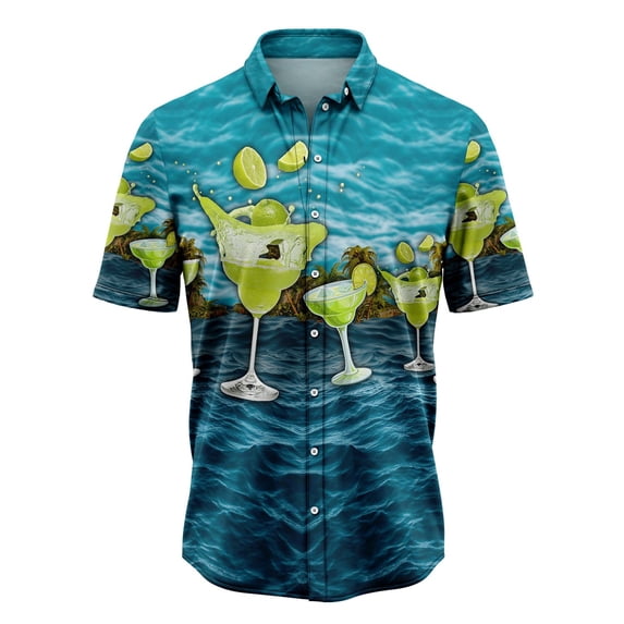 Margarita Blue Ocean Aloha Hawaiian Shirt