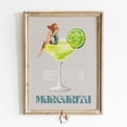 thumbnail image 1 of Margarita Cocktail Print, Retro Bar Cart Art Print, Vintage Cocktail Collage Poster, Girly Print, Apartment Aesthetic Wall Art, Modern Wall Decor, 24x36 UNFRAMED, 1 of 2