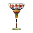 thumbnail image 1 of Margarita Glass with Colorful Hand Painted Detail Mexicans Cocktail Drinkware, 1 of 15