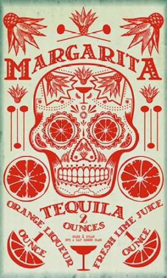Margarita Recipe Canvas Art - Fig-Melon Press (12 x 18)
