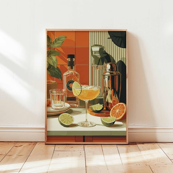 Margarita Recipe Cocktail Lover Wall Art, Versatile Kitchen And Dining Theme For Cafe, Kitchen And Dining Room Decor