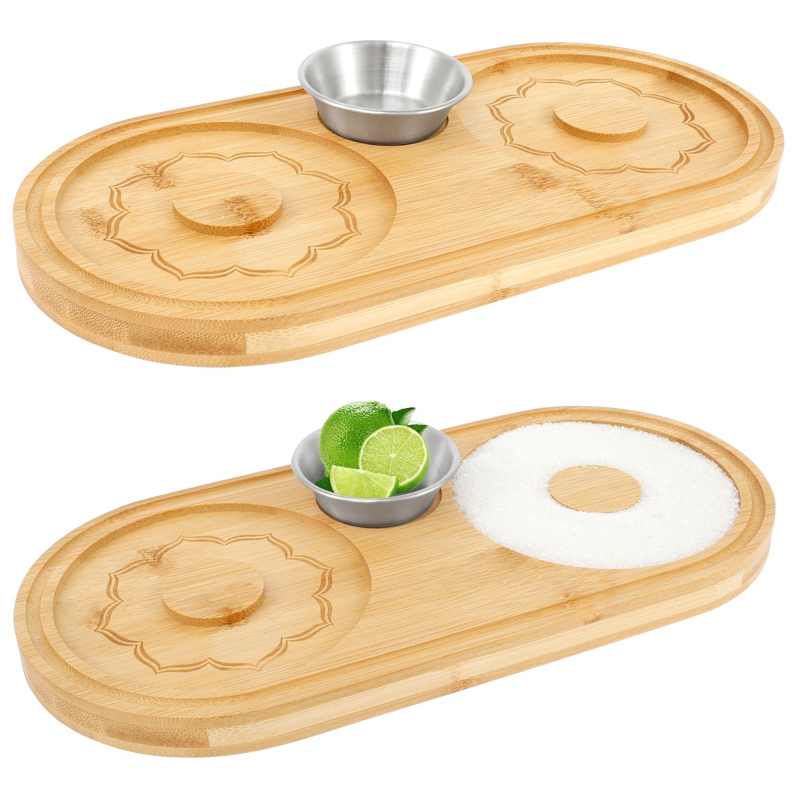Margarita Salt Rimmer Set Bamboo Wood Salt Rimmer Sugar and Salt Rimmer ...