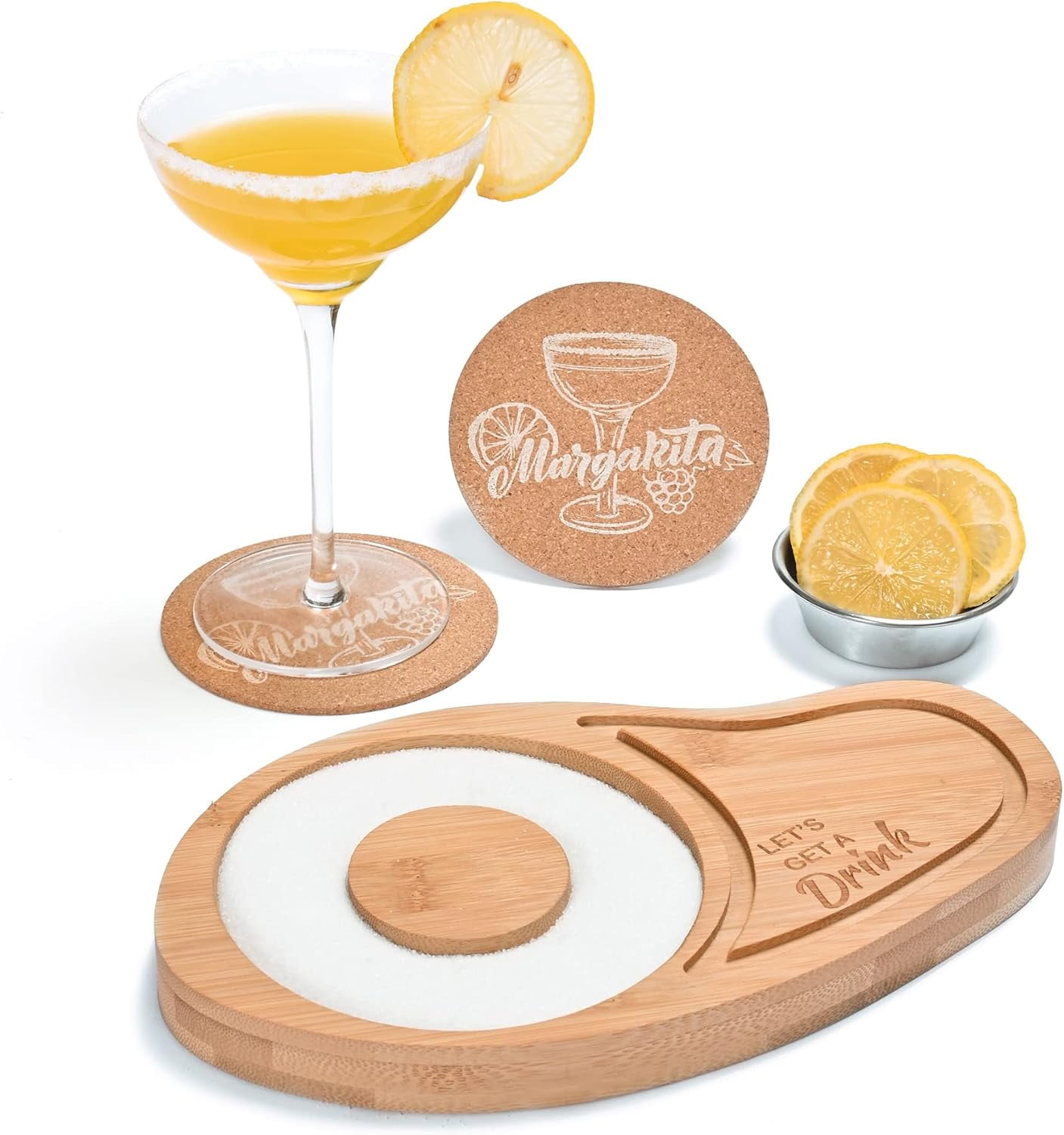 Margarita Salt Rimmer Set w/Coasters, Margarita Glass Rimmer for ...