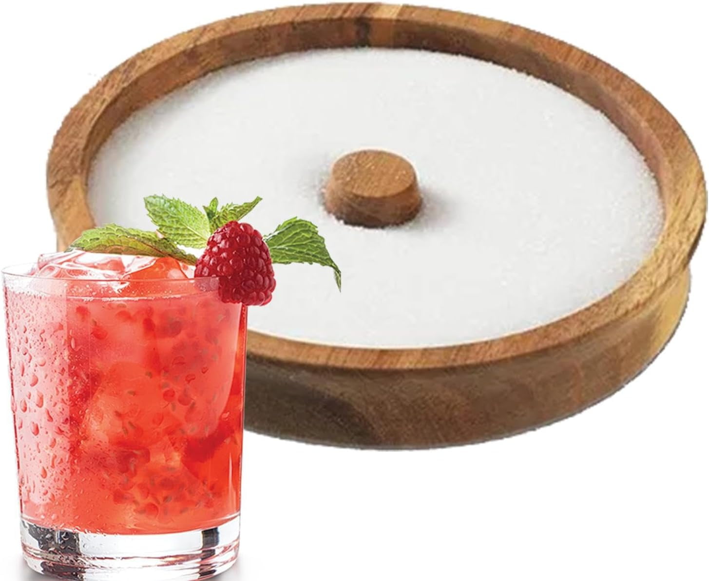 Margarita Salt Rimmer Wood Glass Rimmer Glass Rimming Salts and Sugars for Wide Glasses up to 5.