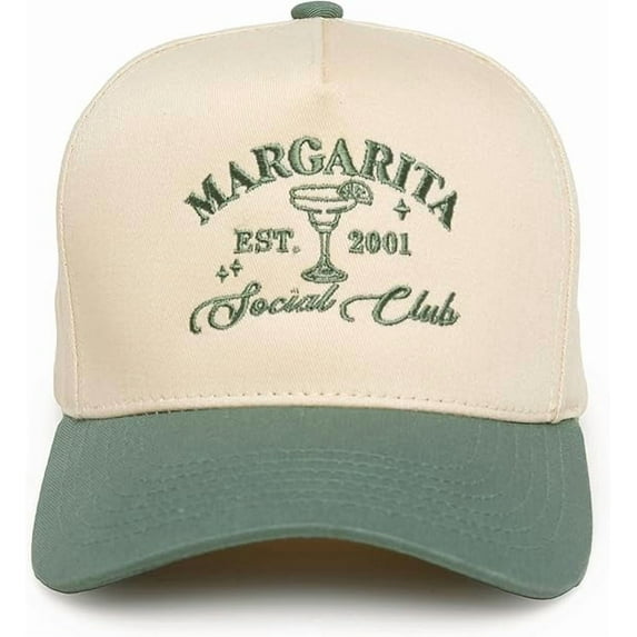Margarita Social Club Hat, Embroidered Trucker Hat For Women And Men, Retro Cocktail Baseball Cap, Funny Summer Party Gift Idea