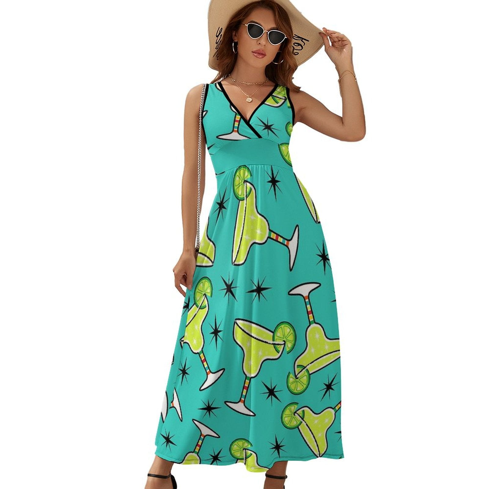 Margarita Time Dress Summer Street Style Bohemia Long Dresses Female  Sleeveless Printed Maxi Dress - Walmart.com