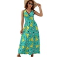 thumbnail image 1 of Margarita Time！ Dress Summer Street Style Bohemia Long Dresses Female Sleeveless Printed Maxi Dress, 1 of 9