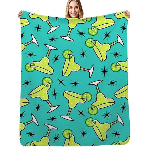 Margarita Time Flannel Blankets Soft Warm Throw Blanket Autumn Camping Bedroom Aesthetic Bedspread