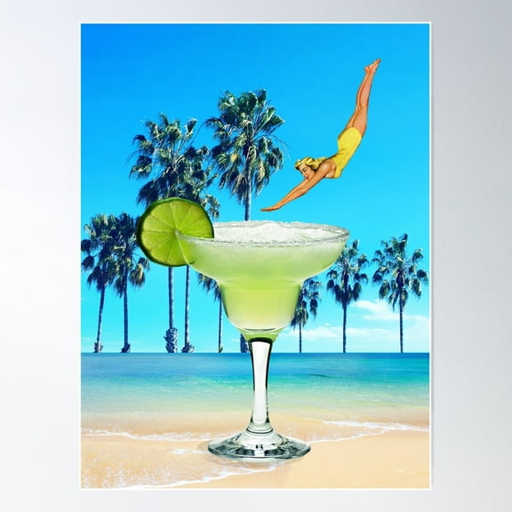 Margarita Time Poster Wall Art, Modern Wall Decor For Living Room Bedroom, 8x12 UNFRAMED