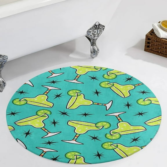 Margarita Time Round Carpet Circle Rug Outdoor Patio Area Rug Washable Large Area Rugs Hallway Room Decor Fitness Mats