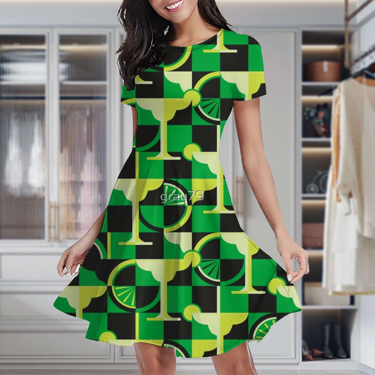 Margarita Women's Classic Swing Skater Dress Casual Work Party Cocktail  Dresses - Walmart.com