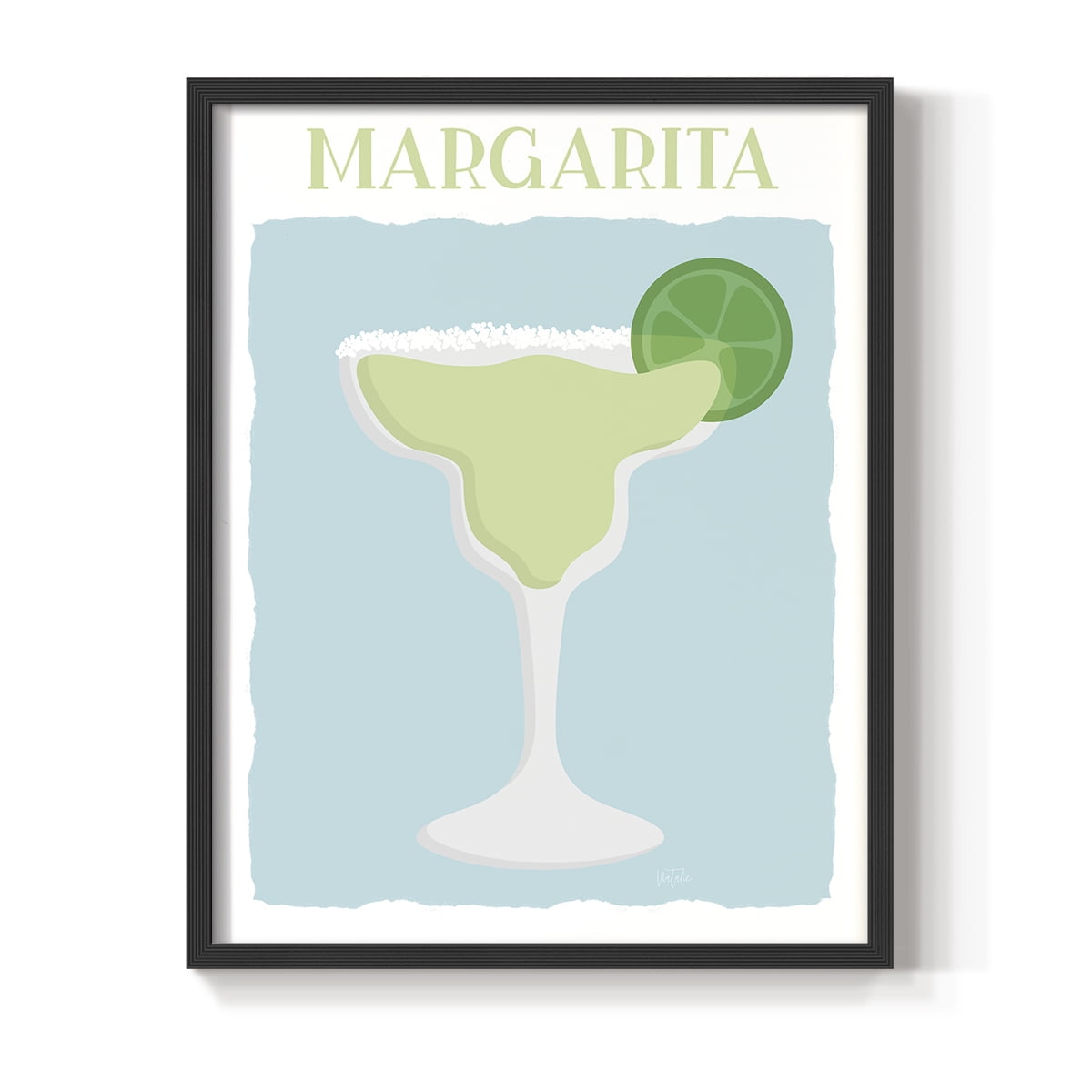 Margarita in Black Solid Wood 22 x 28 Framed Print