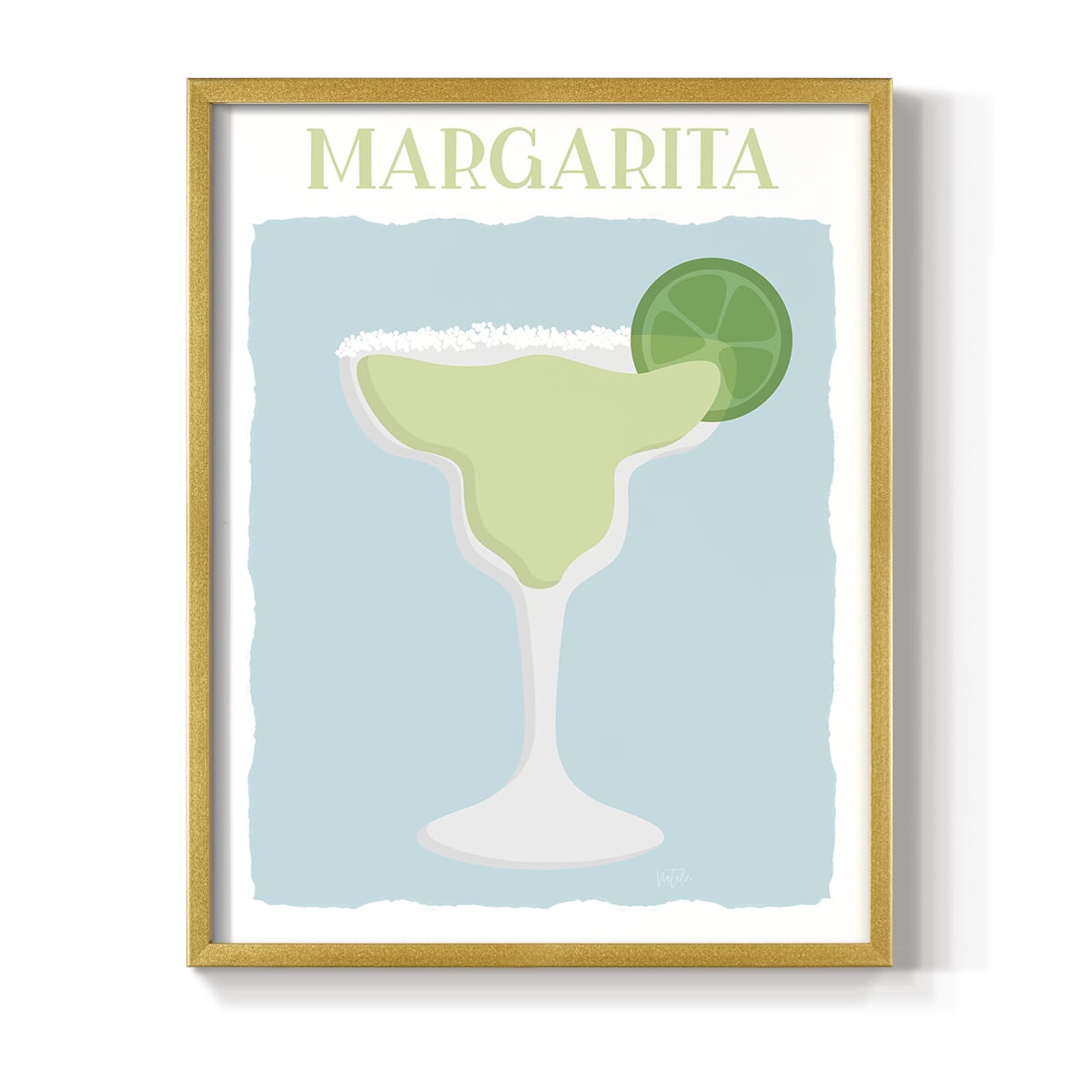 Margarita in Gold Solid Wood 8 x 10 Framed Print