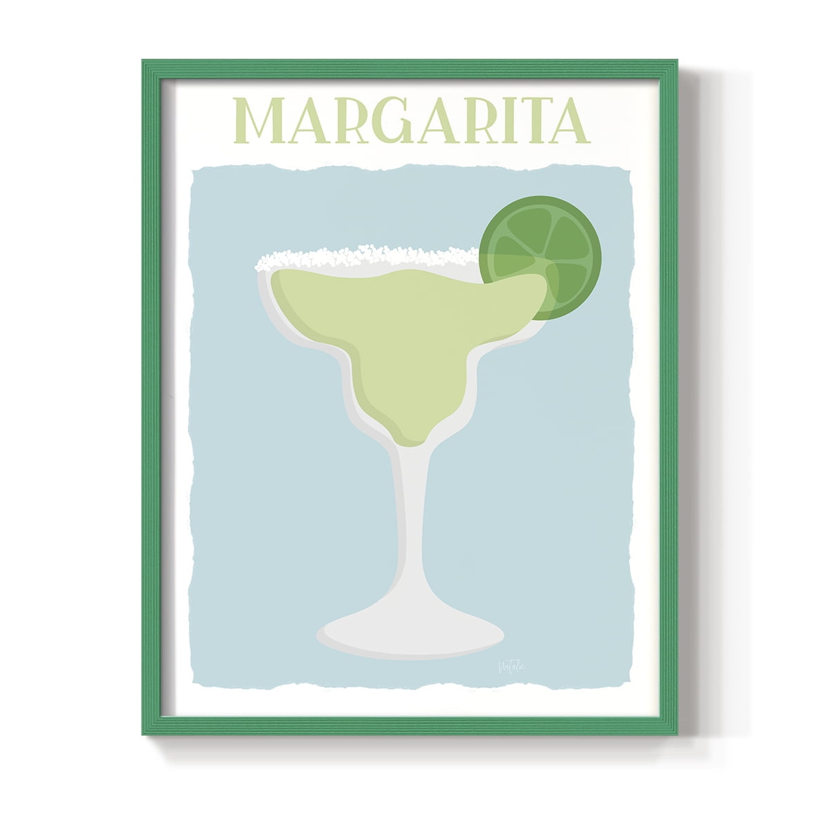 Margarita in Green Solid Wood 11 x 14 Framed Print