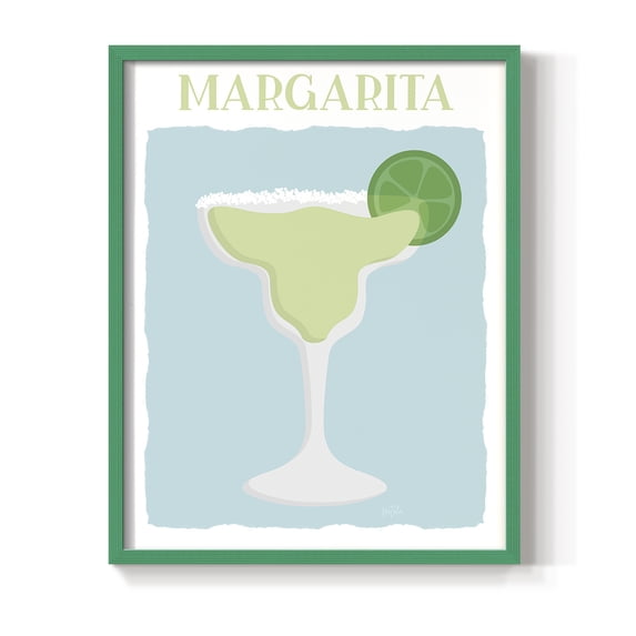 Margarita in Green Solid Wood 8 x 10 Framed Print