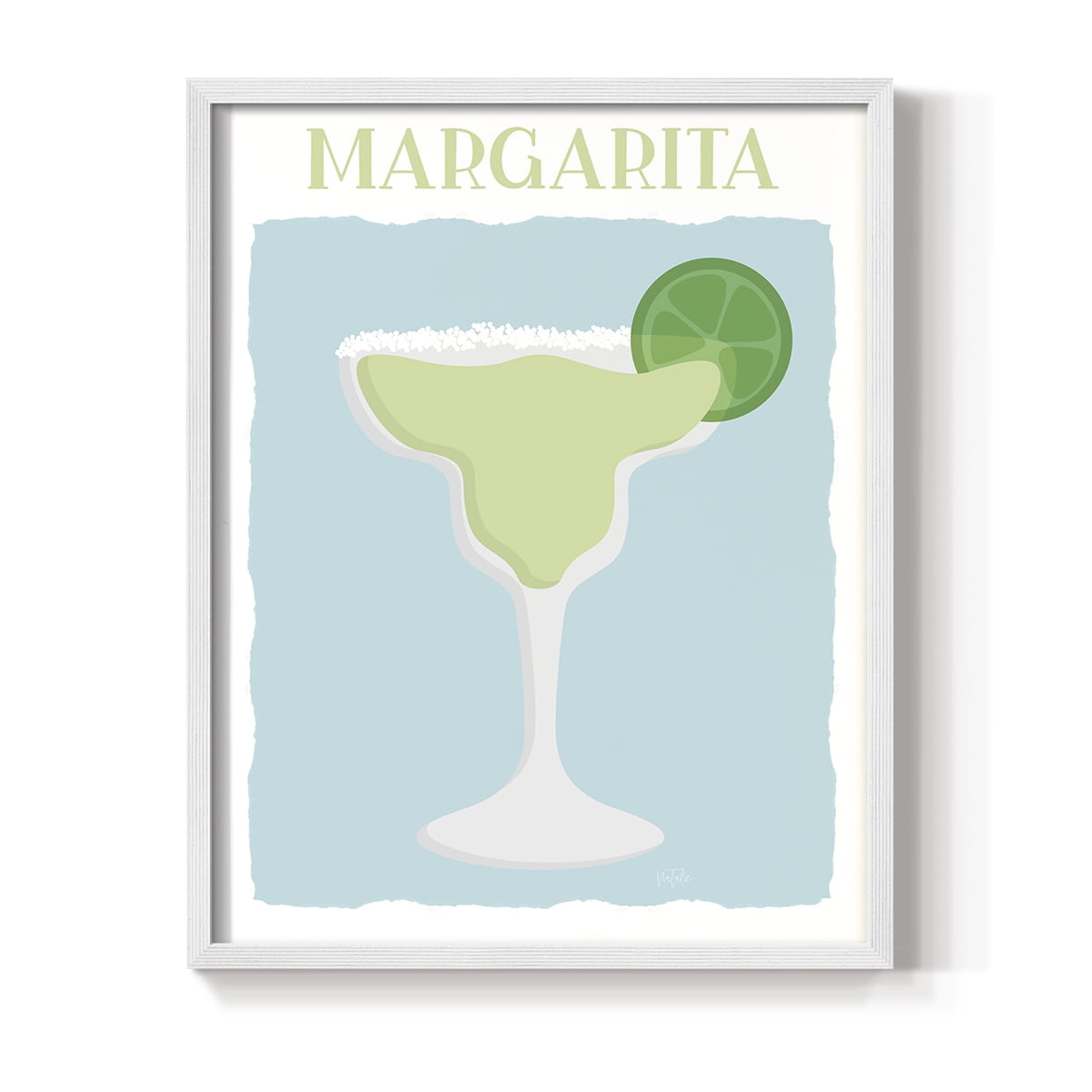 Margarita in White Solid Wood 8 x 10 Framed Print