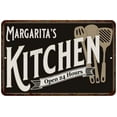 thumbnail image 1 of Margarita's Kitchen Sign Metal Wall Decor Gift 8x12 108120019309, 1 of 1